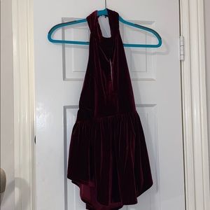 Velvet halter top